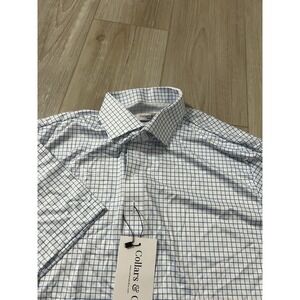 Collars and Co  Collar Polo Check  Pattern Size M Blue/white